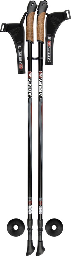 Nordic Walking Poles Stepless Adjustable 68-135cm 5 Mounts Anti-Shock